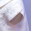 manecuta rochie botez cu aplicatie dantela si perle