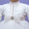 rochita botez ivoire cu funda dantela si accesorii argintii 2