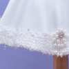 rochita botez ivoire cu brosa din perle si pietre argintii