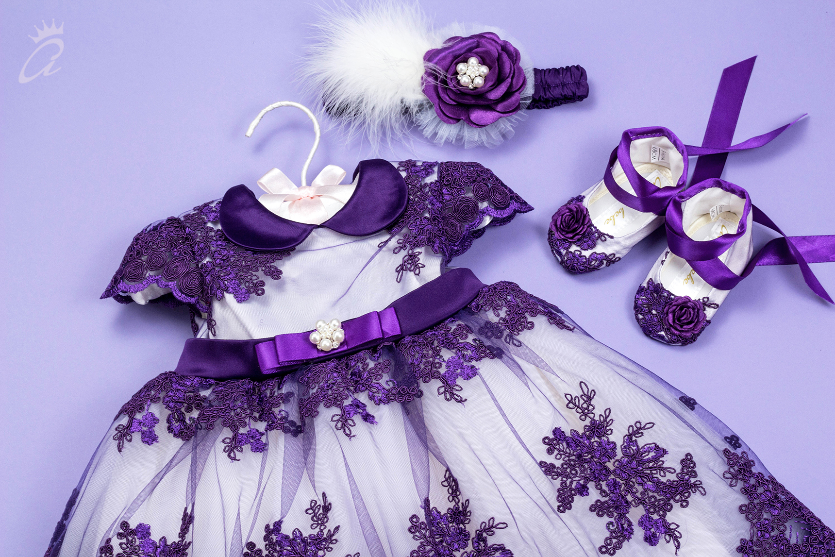 Trusou botez ‘Violette Flowers’