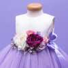 rochita fete cu buchet flori lila in talie
