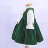 rochie fete verde si ivoire